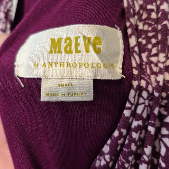 Maeve Anthropologie Clermont Purple and White Floral Jumpsuit Size Small - Picture 10 of 11